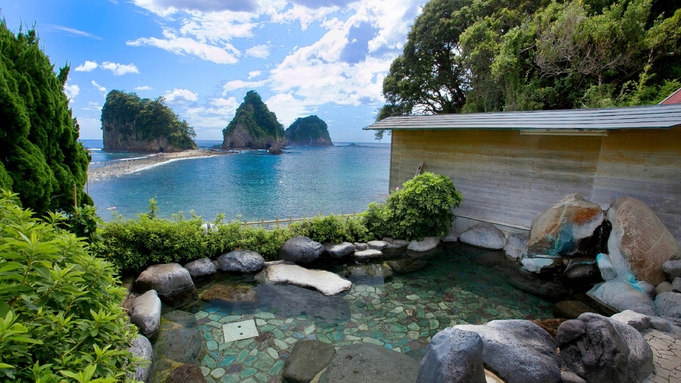 海を眺める堂ヶ島唯一の源泉掛け流しを満喫♪素泊まりプラン☆一人旅、早朝出発のお客様にオススメ♪